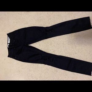 black black ripped jeans